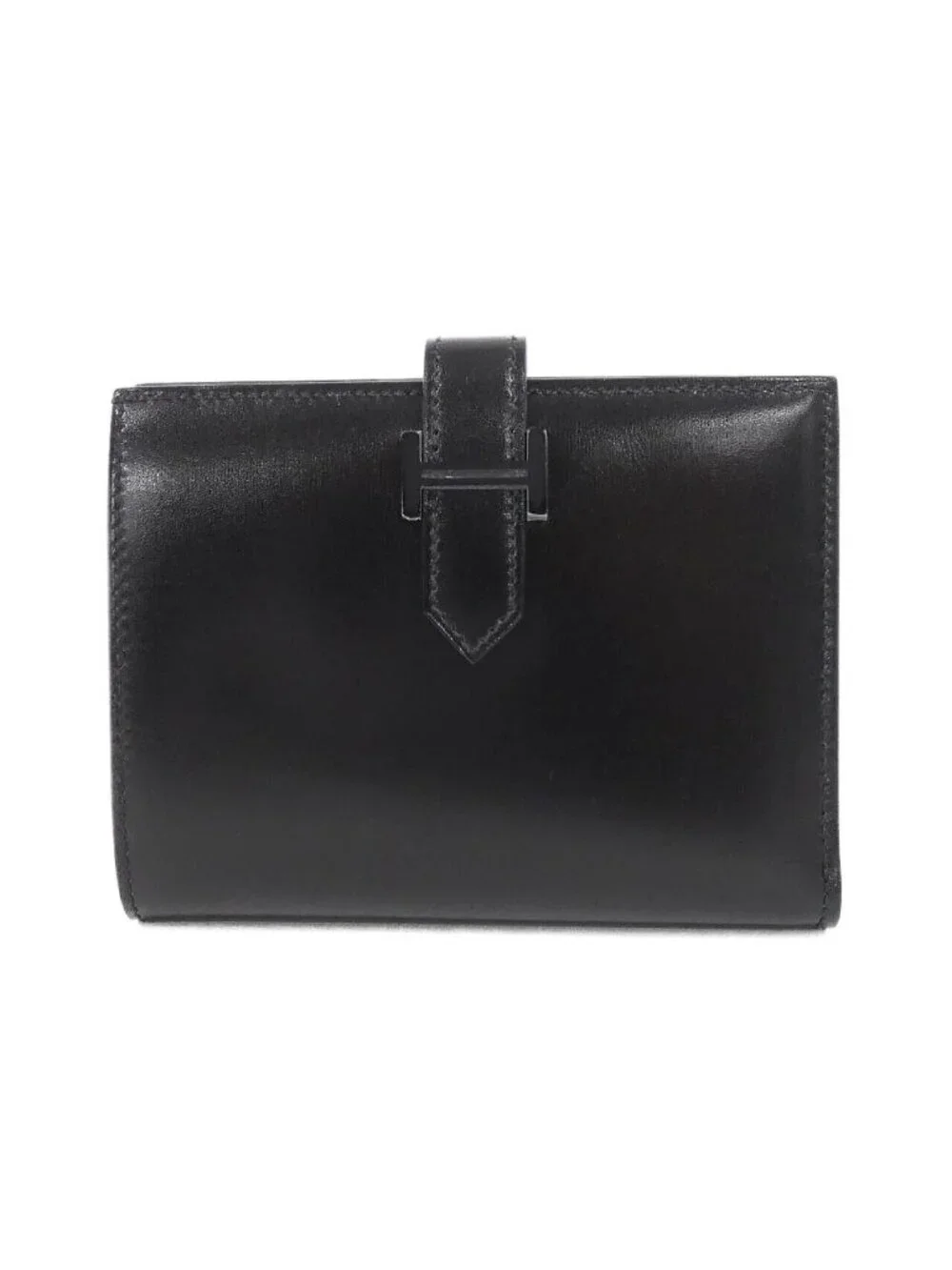 Hermes Bearn Compact Monochrome CH Wallet